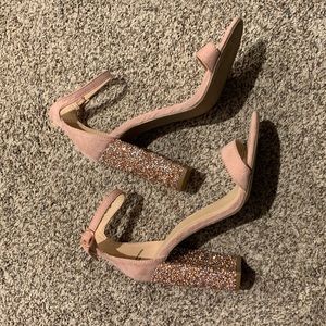 Rose Gold Sparkle Heels SIZE 8
